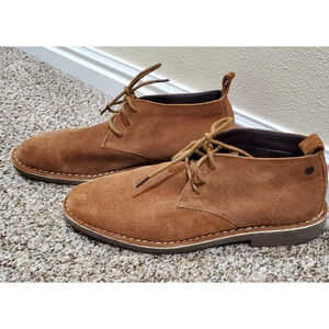 Golaiman Suede Desert Boots Size 9.5 Brown Lace-Up Casual Chukka Shoes